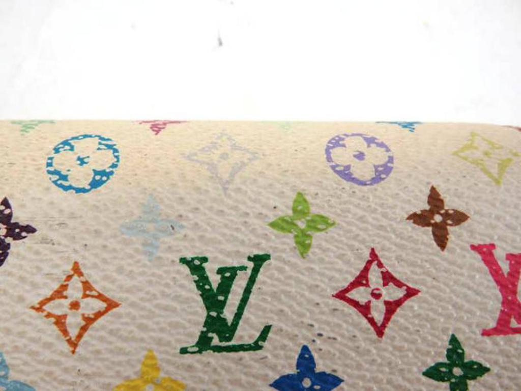Beige Louis Vuitton Multi Color Monogram Sarah Bifold 219607 Wallet For Sale