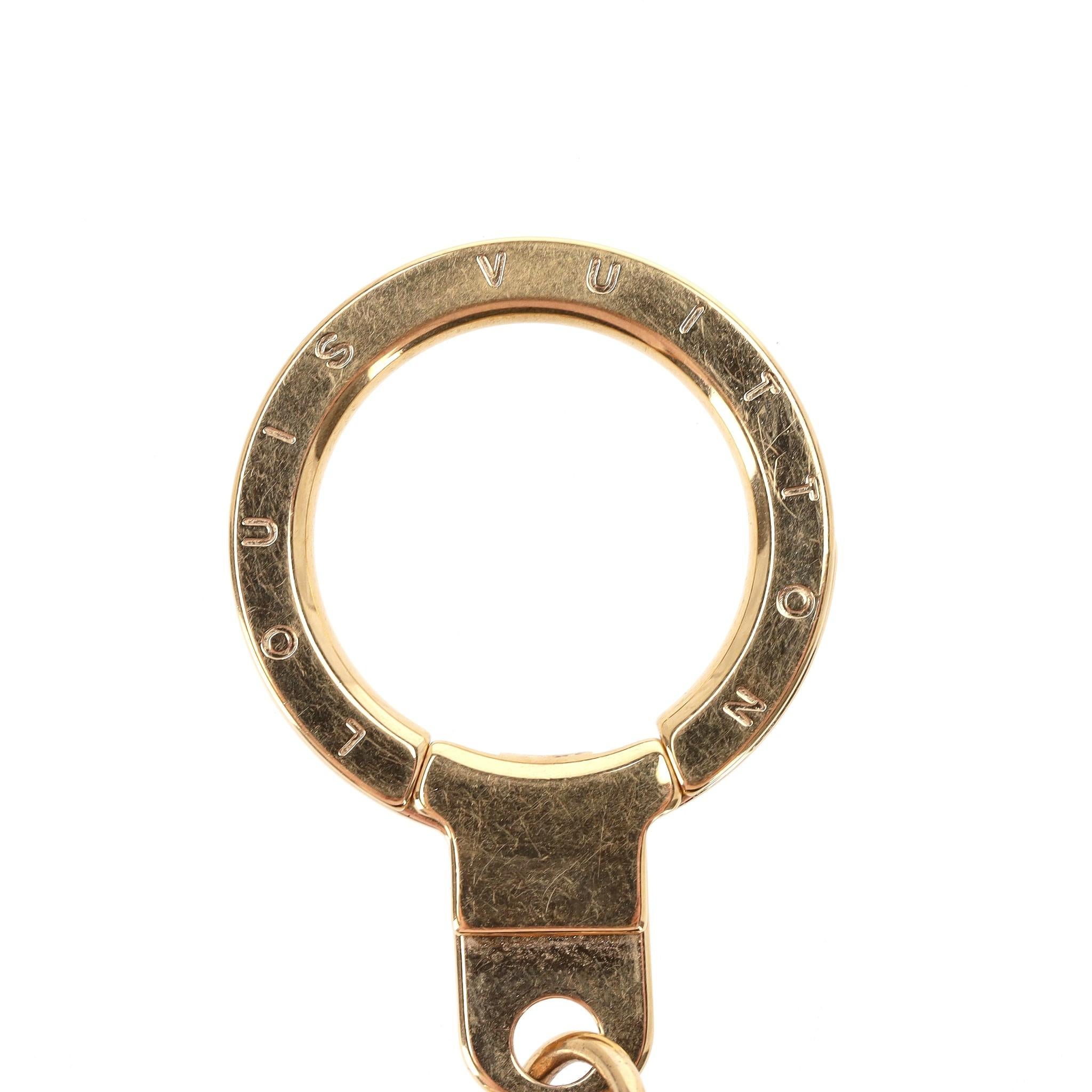 Beige Louis Vuitton Multi Dangle 'LV' Logo Bag Charm For Sale