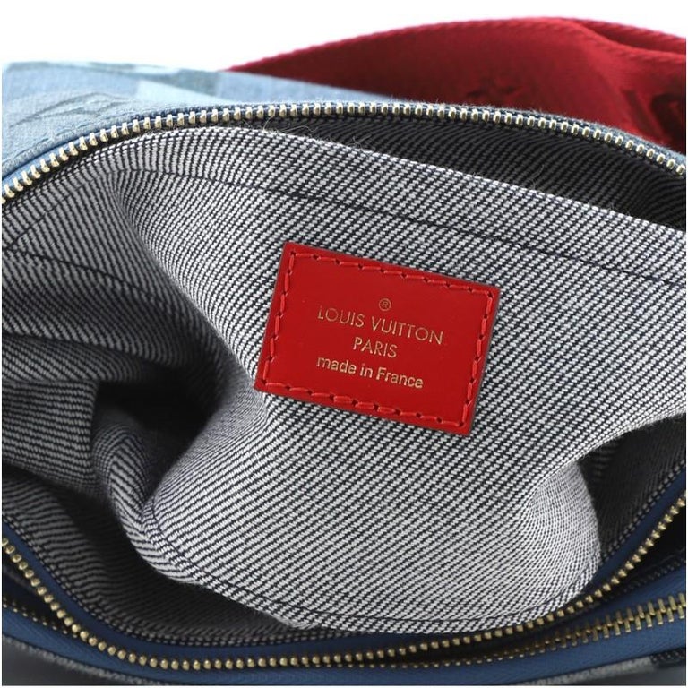 Louis Vuitton Blue And Red Damier Monogram Denim Patchwork Multi