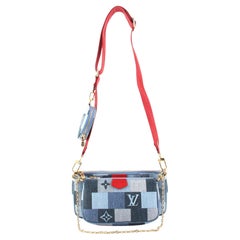 Limited Edition-Brand New Multi-Pochette Louis Vuitton in blue denim with  strap For Sale at 1stDibs  louis vuitton multi pochette denim, louis  vuitton denim multi pochette, louis vuitton multi pochette red strap