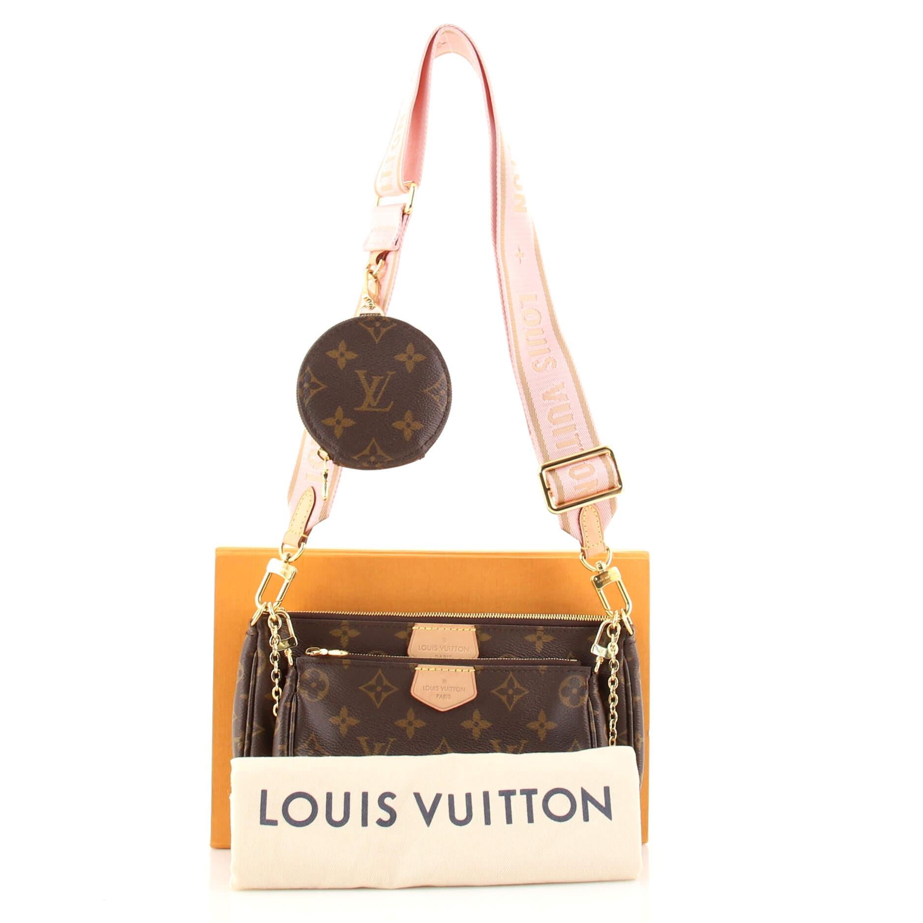 Louis Vuitton Multi Pochette Accessoires Monogram Canvas at 1stDibs lv bag pink strap lv bag with pink strap louis vuitton bag pink strap