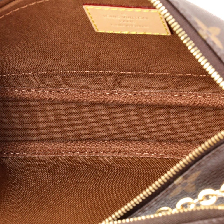 Louis Vuitton Multi Pochette Accessoires Monogram Canvas Shoulder Bag Brown
