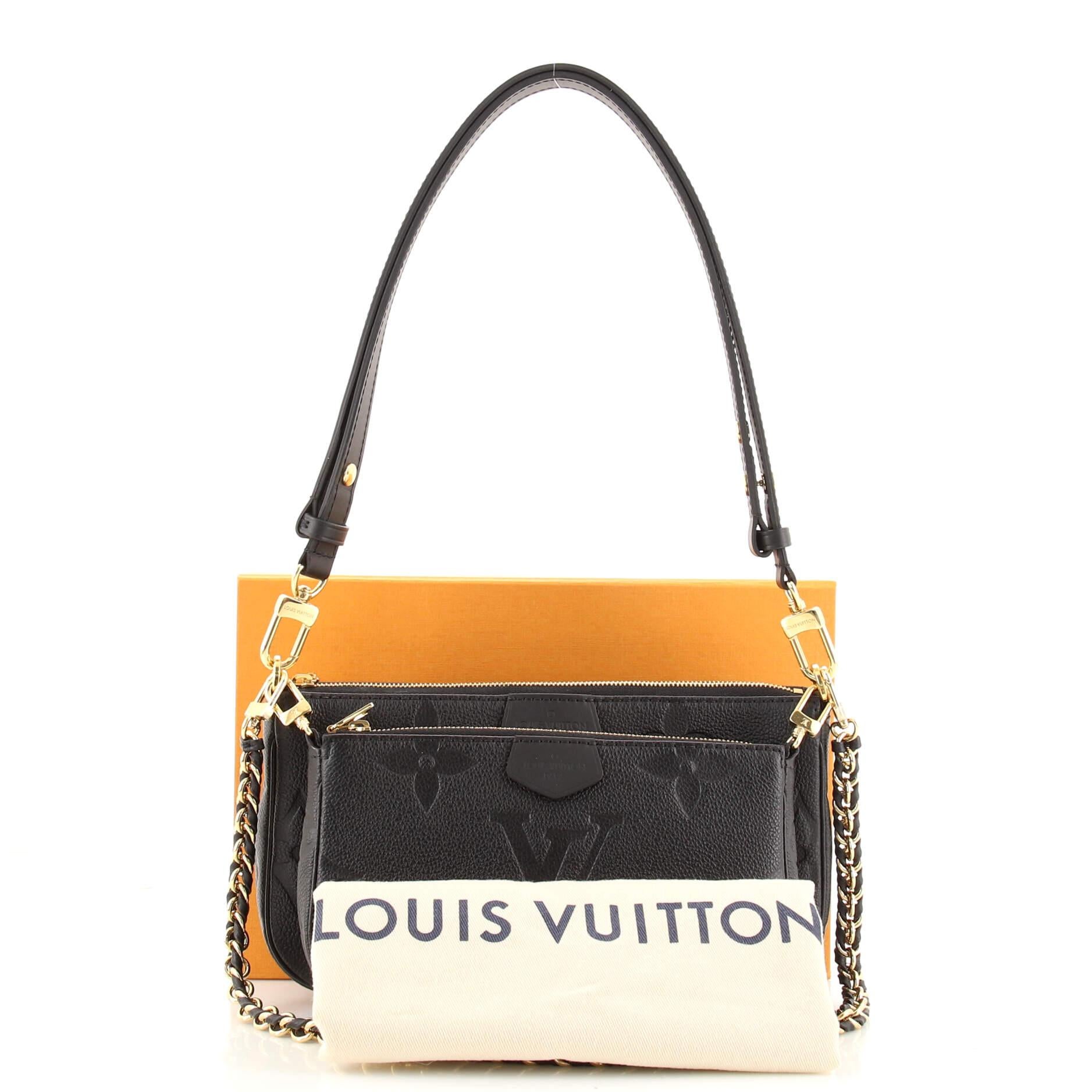 Louis Vuitton Black Monogram Empreinte Multi Pochette Accessoires For Sale  at 1stDibs