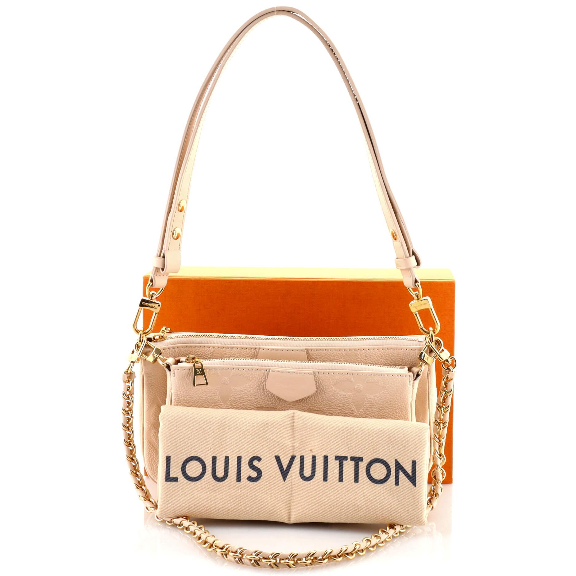 Louis Vuitton Multi Pochette Accessoires Bicolor Monogram Empreinte Giant  For Sale at 1stDibs