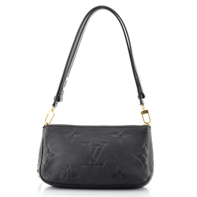 Louis Vuitton Black Monogram Empreinte Leather Mini Pochette Accessoires  Louis Vuitton