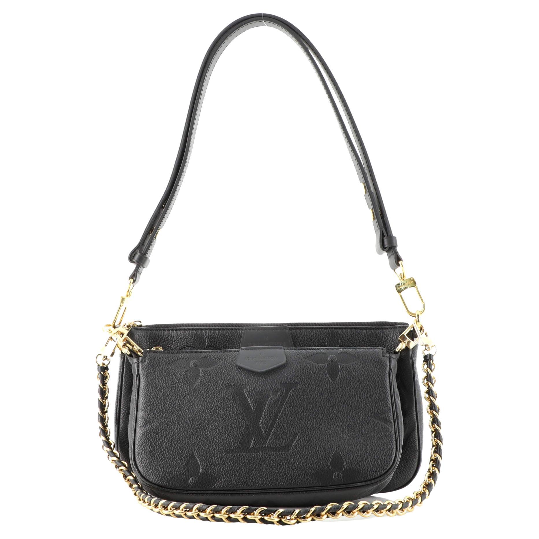 Louis Vuitton Black Monogram Empreinte Leather Multi-Pochette For Sale at  1stDibs