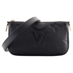 Louis Vuitton Black, Pattern Print Bicolor Monogram Empreinte Multi-Pochette Accessoires