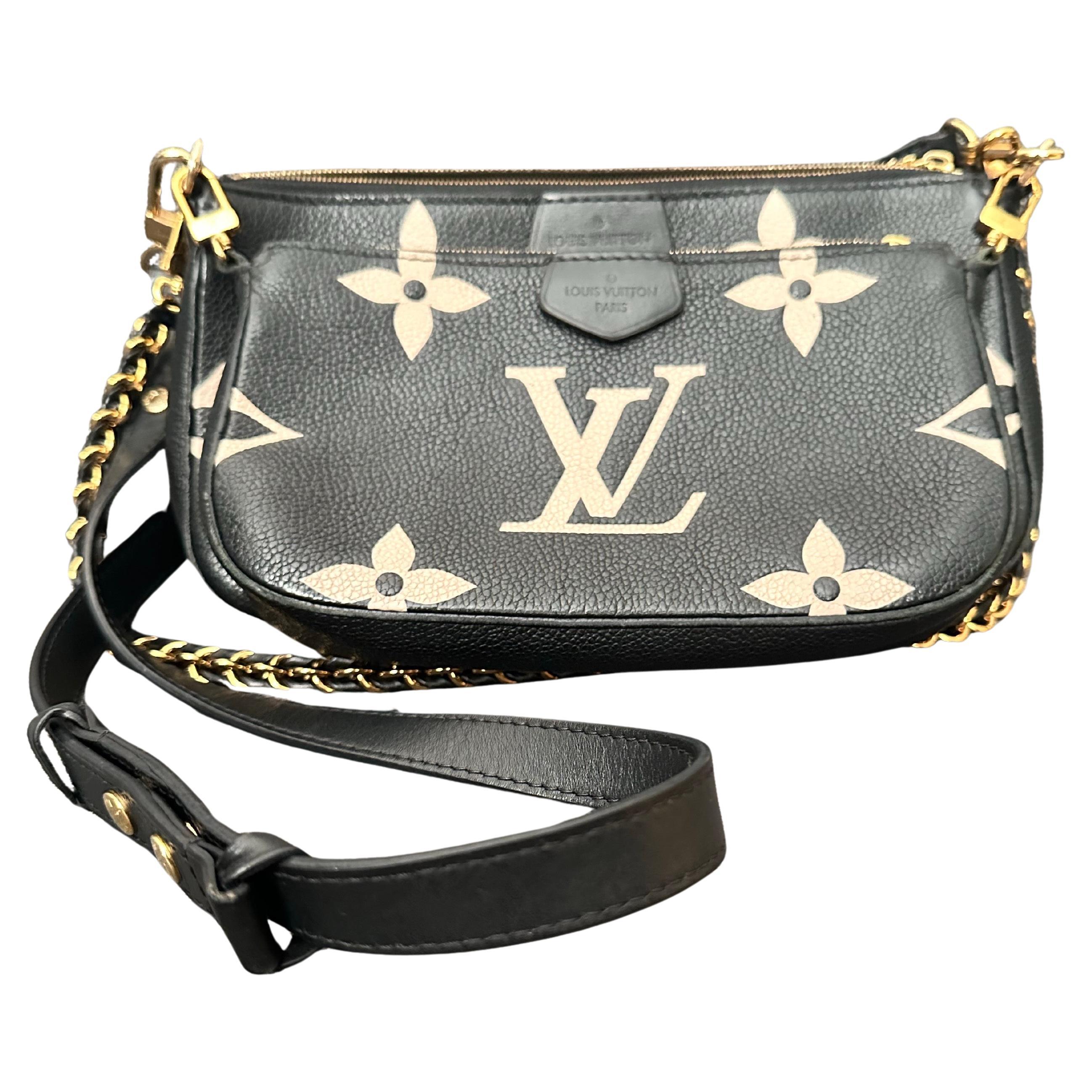 Louis Vuitton Multi Pochette Accessoires Monogram Implant Leather Bag