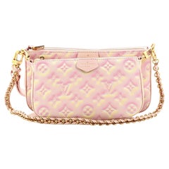 🌸 Louis Vuitton Multi Pochette Accessoires Monogram Pink Clutch Crossbody  🌸
