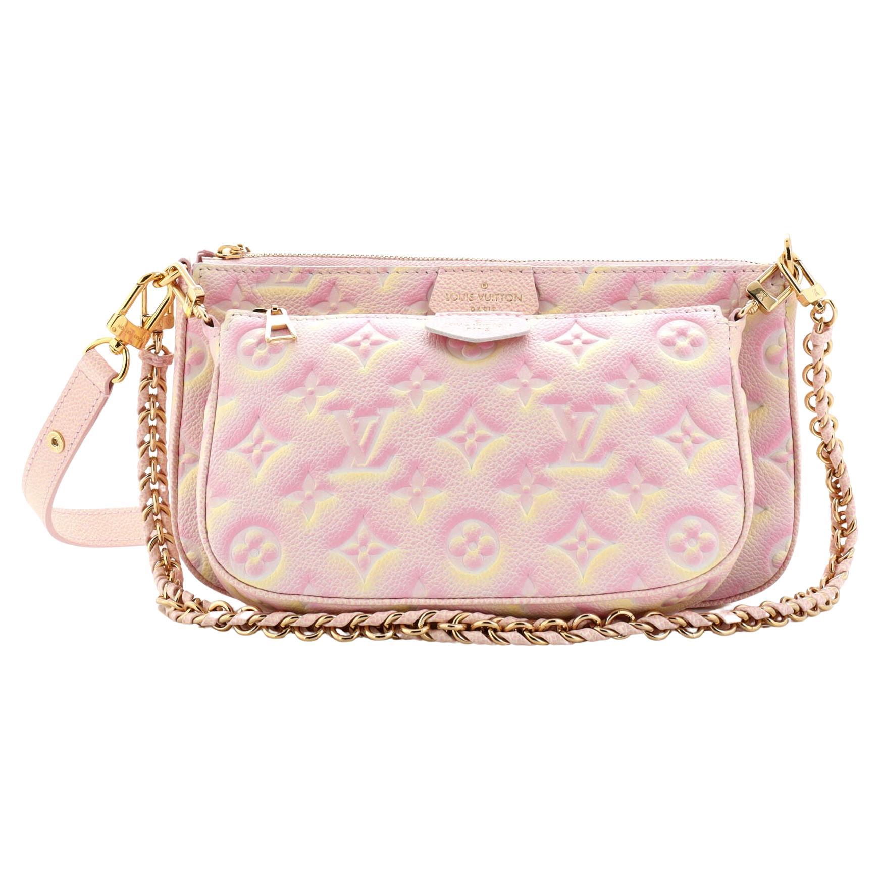 Louis Vuitton Multi Pochette Pink Strap - 3 For Sale on 1stDibs  louis  vuitton pink strap bag, louis vuitton bag with pink strap, lv bags pink  strap