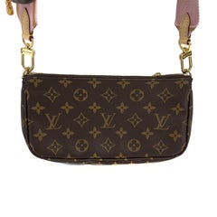 Louis Vuitton - Multi Pochette Accessories in Light Pink / Brown Crossbody - NEW