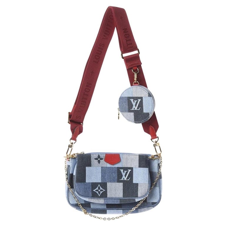Louis Vuitton Multi Pochette Denim Blue (2019) For Sale at 1stDibs  multi  pochette louis vuitton, louis vuitton denim bag with red strap, lv multi  pochette bag