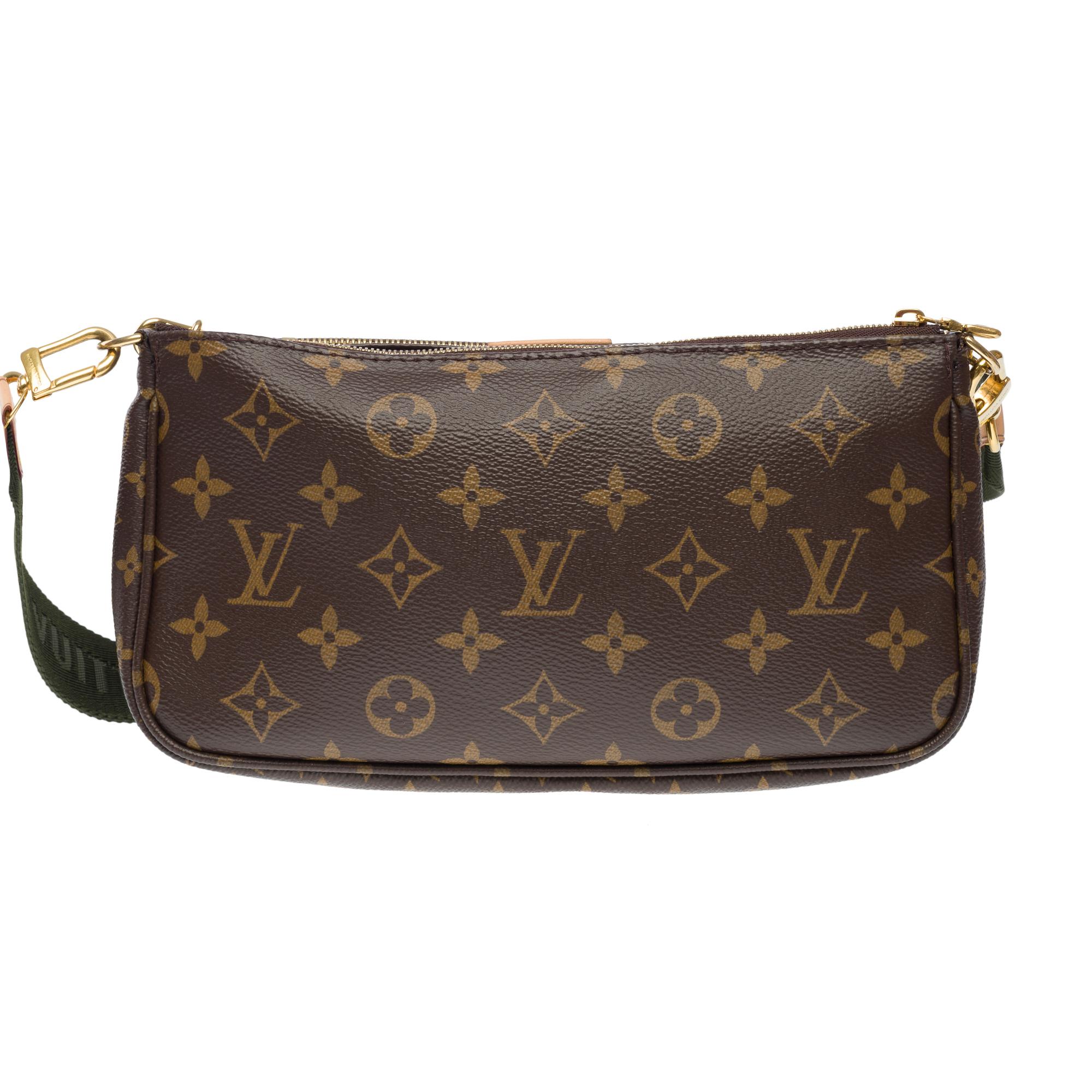 Louis Vuitton Multi-Pochette aus braunem Canvas mit Monogramm, GHW im Zustand „Gut“ im Angebot in Paris, IDF