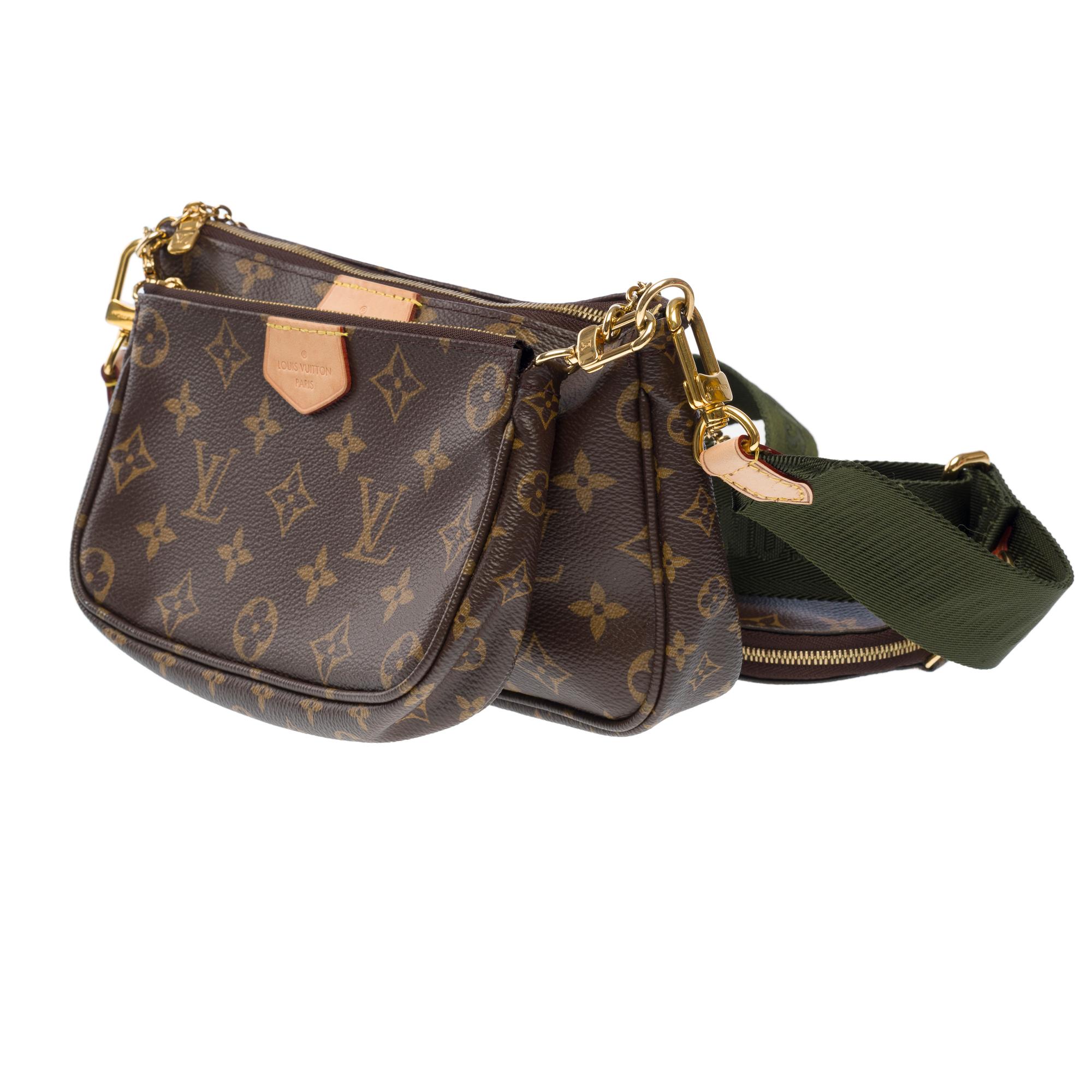 Louis Vuitton Multi-Pochette aus braunem Canvas mit Monogramm, GHW für Damen oder Herren im Angebot