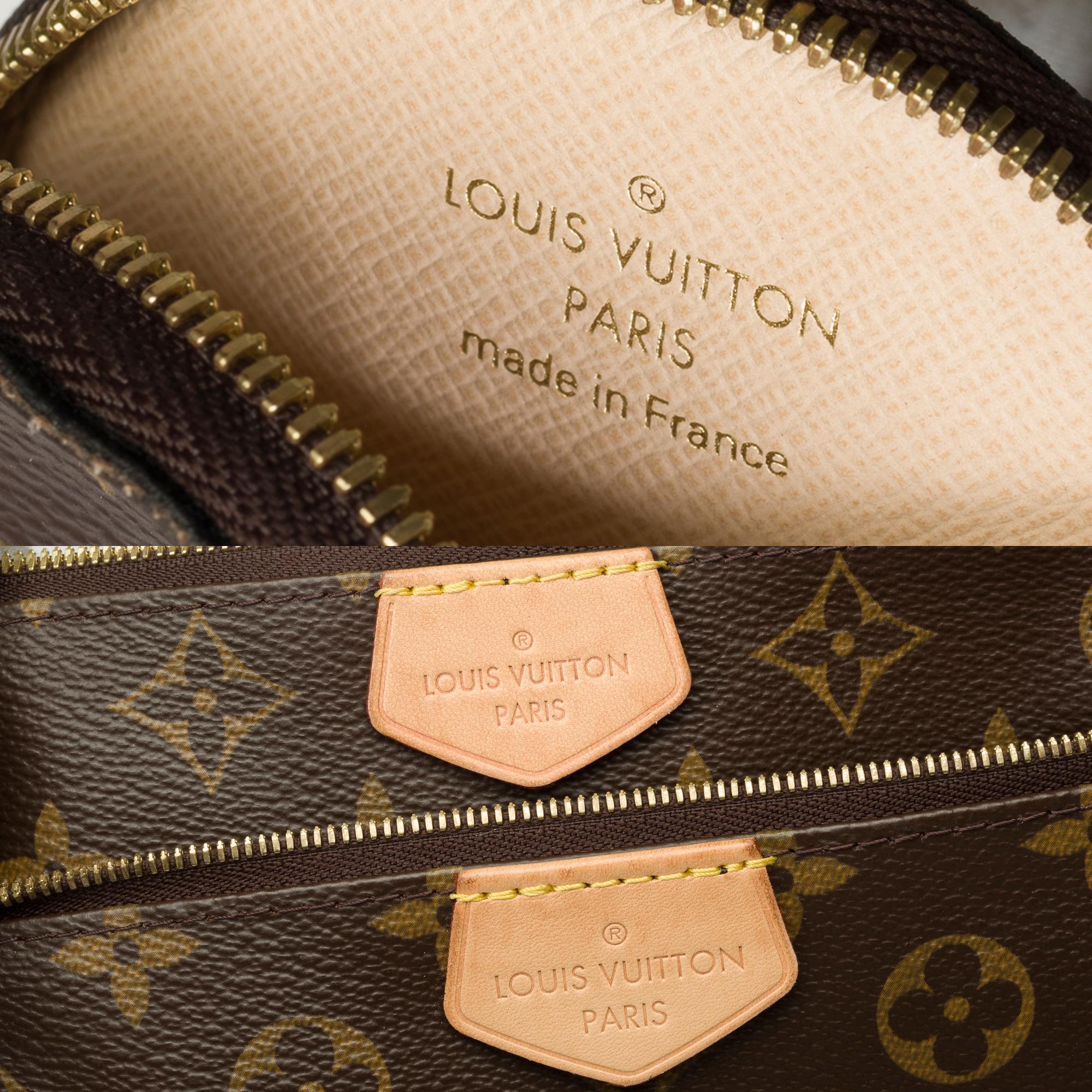 Louis Vuitton Multi-Pochette aus braunem Canvas mit Monogramm, GHW im Angebot 2