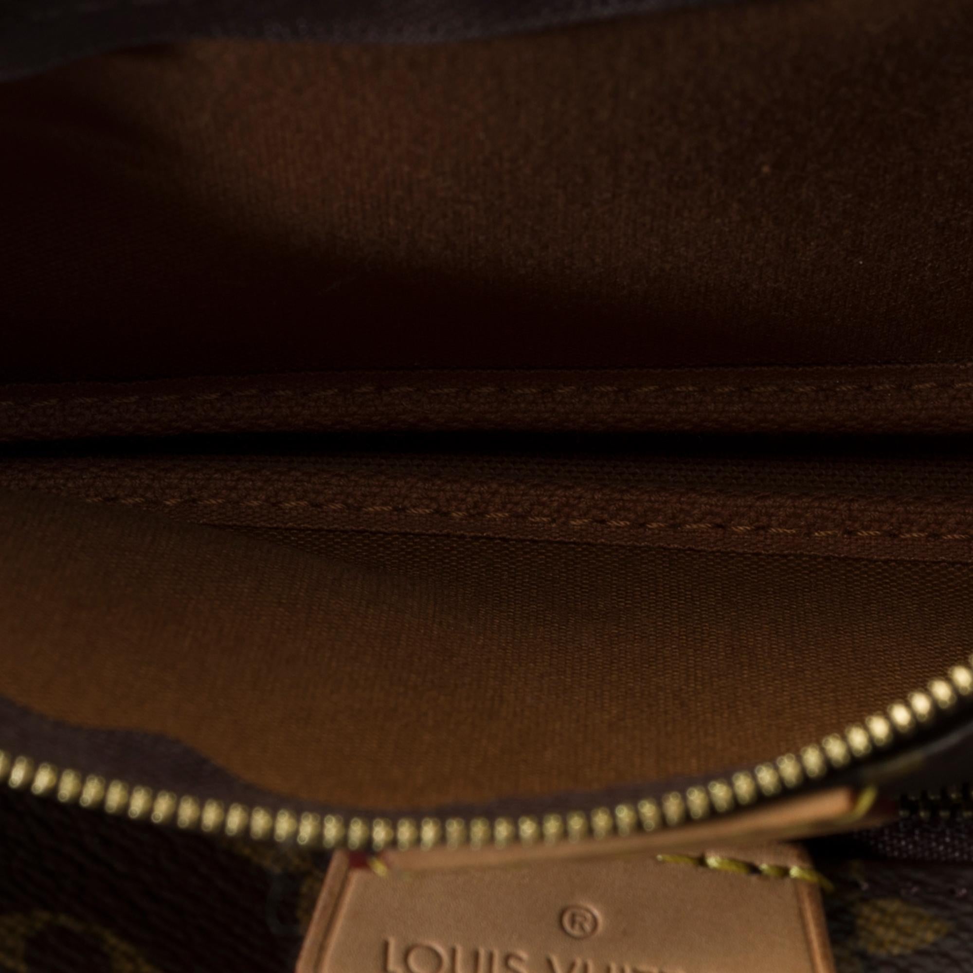 Louis Vuitton Multi-Pochette aus braunem Canvas mit Monogramm, GHW im Angebot 5