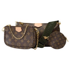 Louis Vuitton Multi-Pochette aus braunem Canvas mit Monogramm, GHW