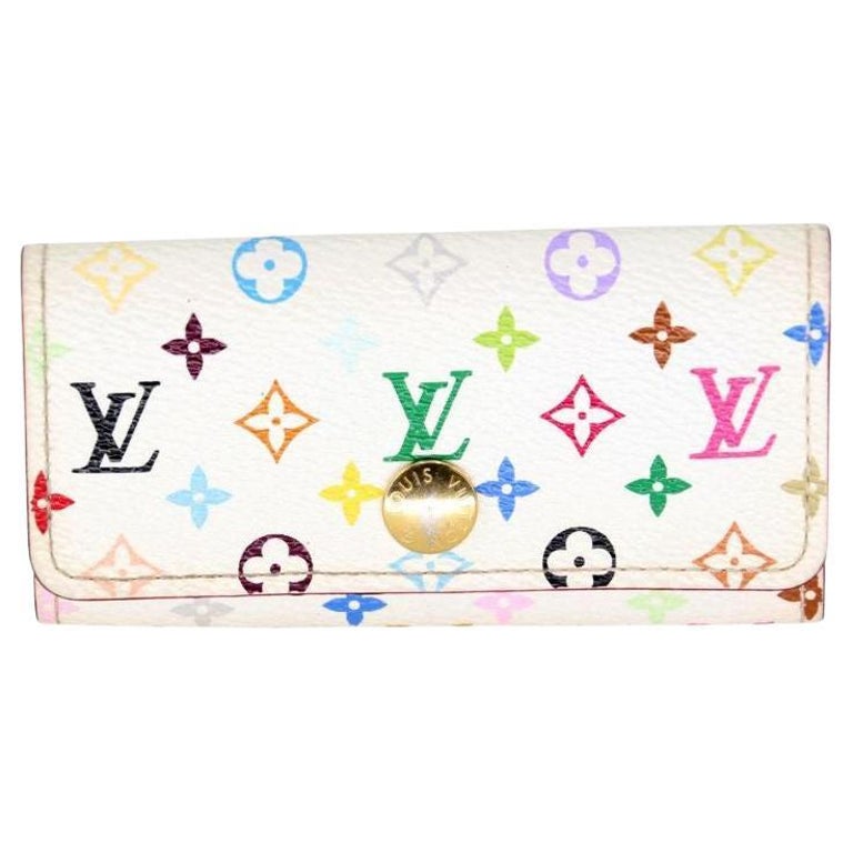 LOUIS VUITTON Monogram Multicolor Business Card Holder White 31000