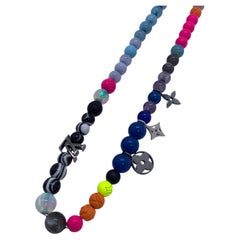 Louis Vuitton Collier à breloques Monogram en perles multicolores