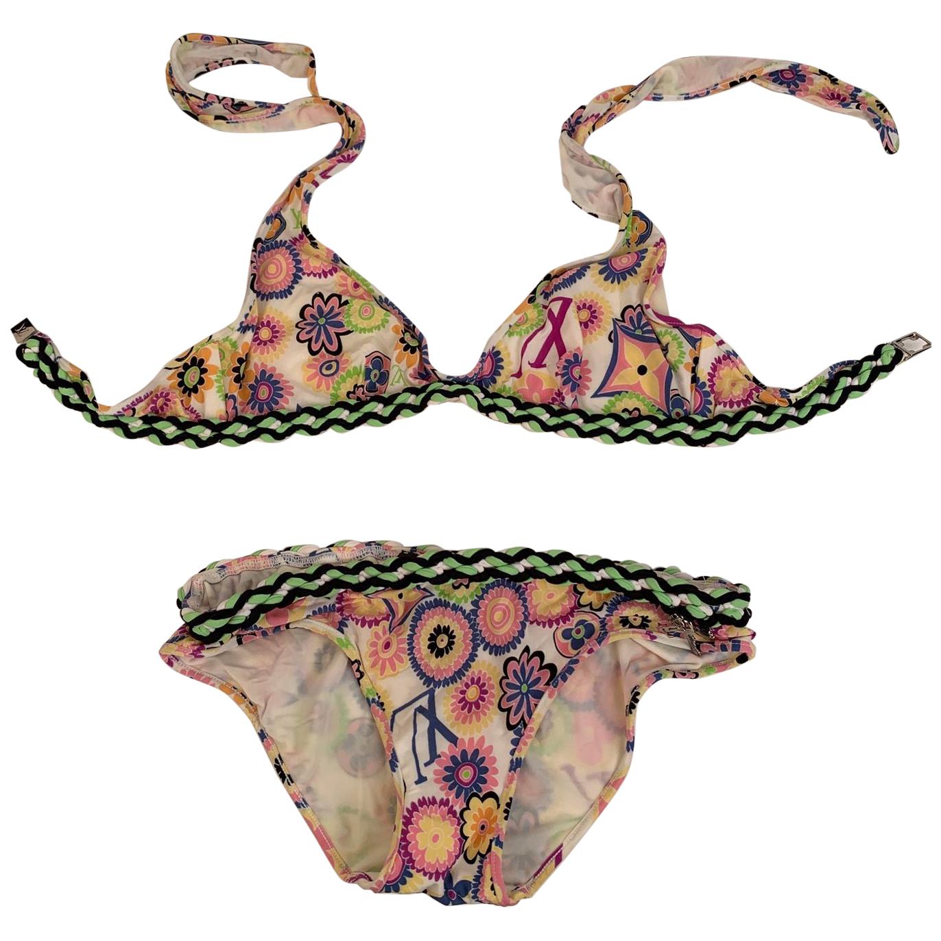 Louis Vuitton Multicolor Bikini Swimwear with Pouch Size 38 For Sale at  1stDibs