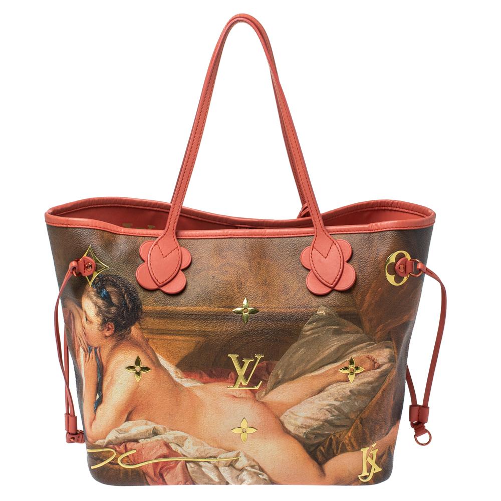 Louis Vuitton x Jeff Koons Monalisa Masters Neverfull MM Tote at 1stDibs