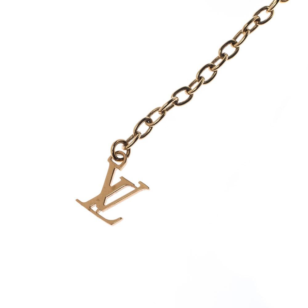 Women's Louis Vuitton Multicolor Crystal Embellished Cry Me A River Pearl Gold Tone Neck