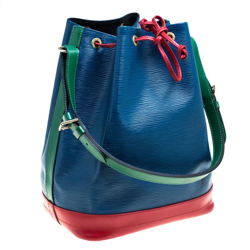 Blue Louis Vuitton Multicolor Epi Leather Noe Shoulder Bag