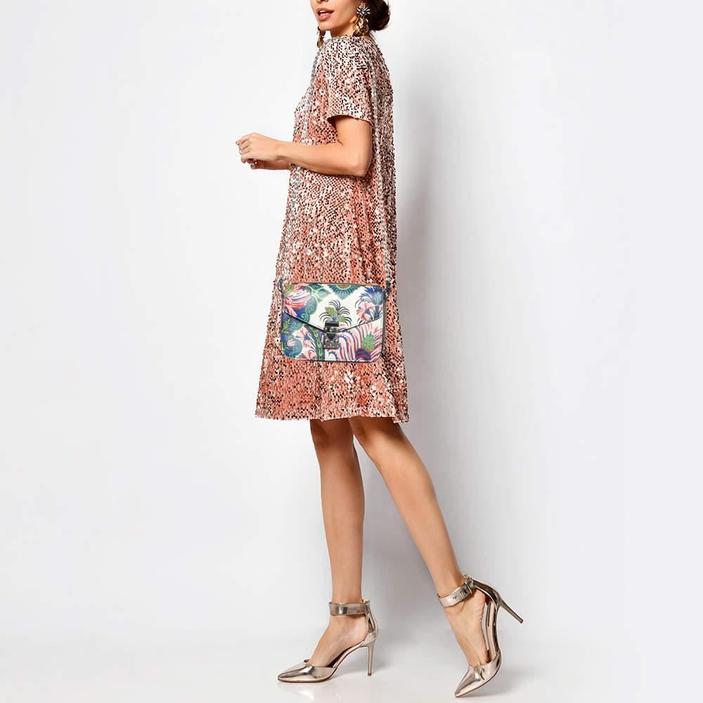 Beige Louis Vuitton Multicolor Epi Monogram Floral Mini Pochette Metis Bag