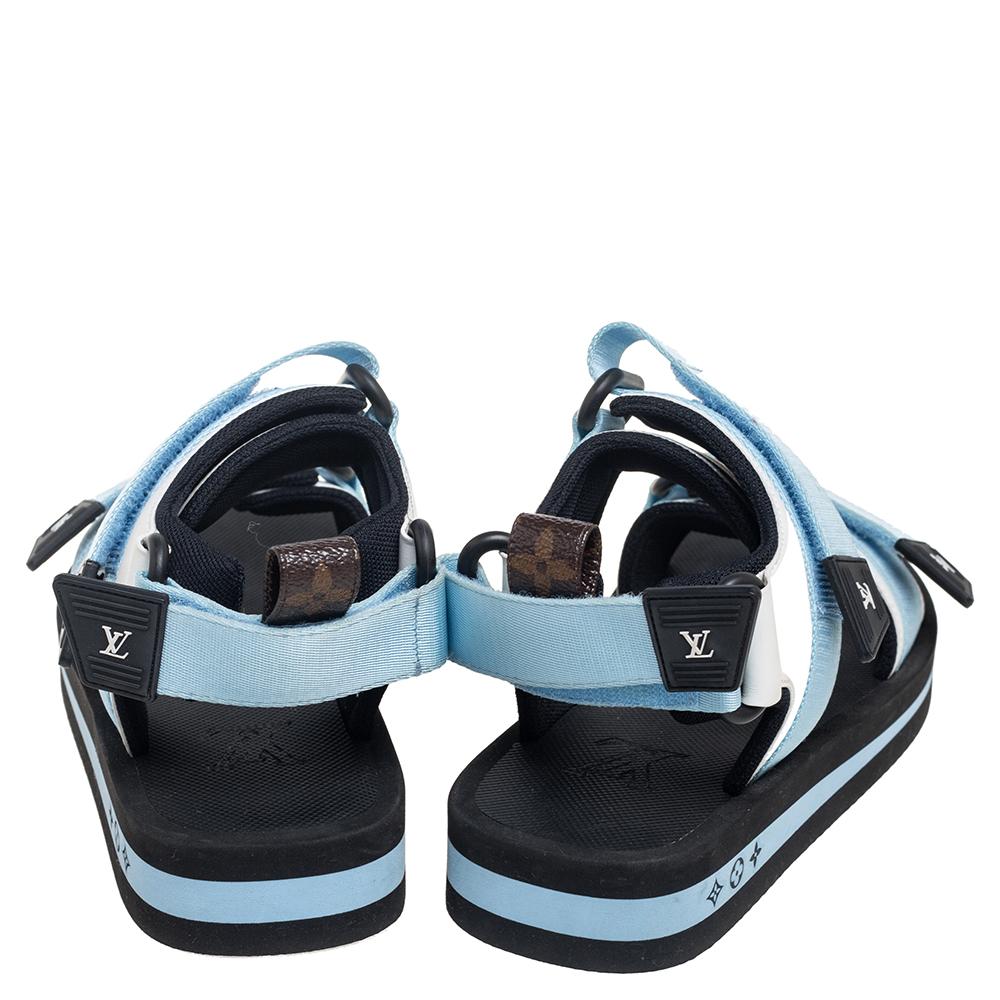 Louis Vuitton - Sandales arcade en cuir et tissu multicolore, taille 37 4