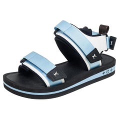 Cloth sandals Louis Vuitton Blue size 37 IT in Fabric - 32413657
