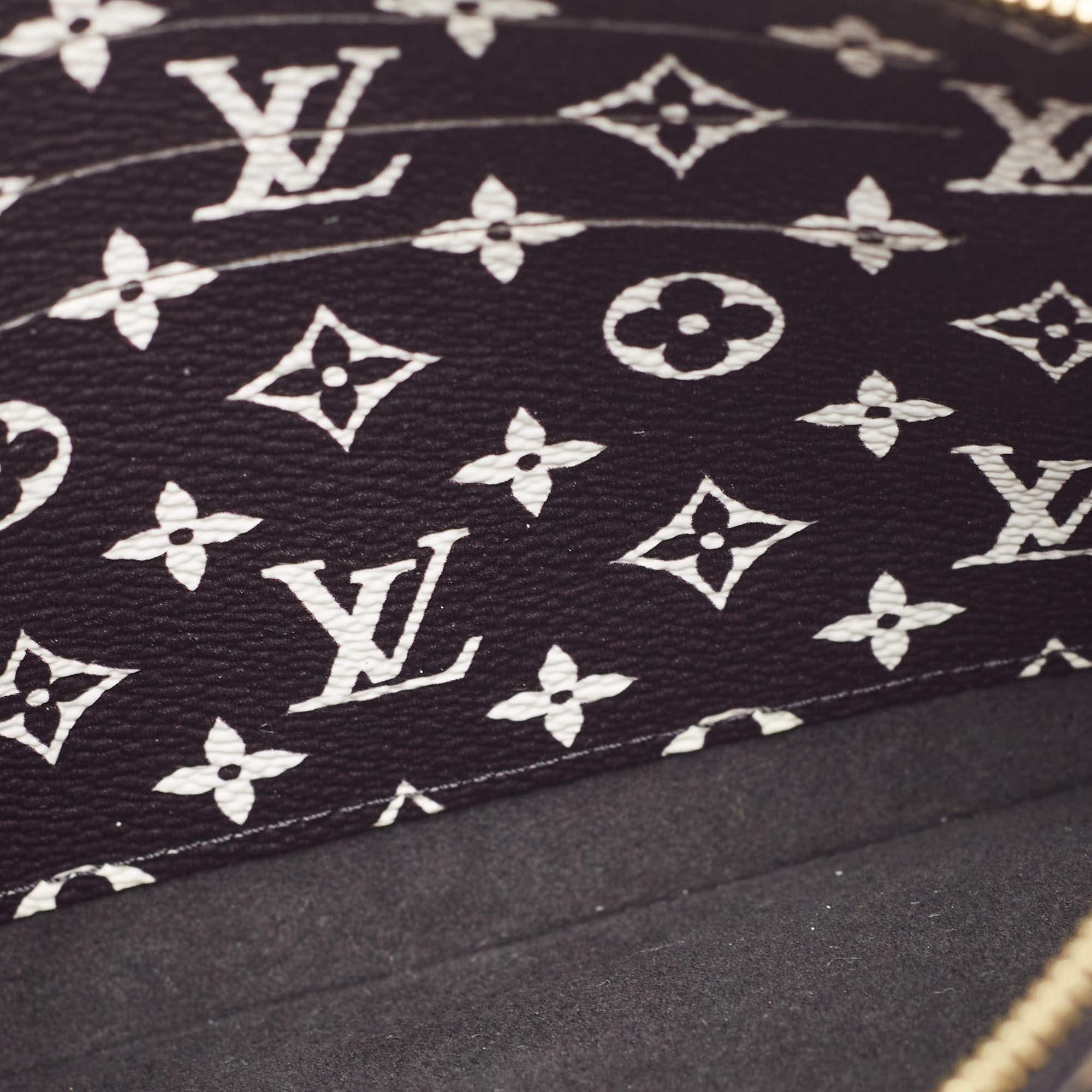 Louis Vuitton Multicolor Riese Monogramm Leinwand Dschungel Doppel-Zip-Pochette im Angebot 3