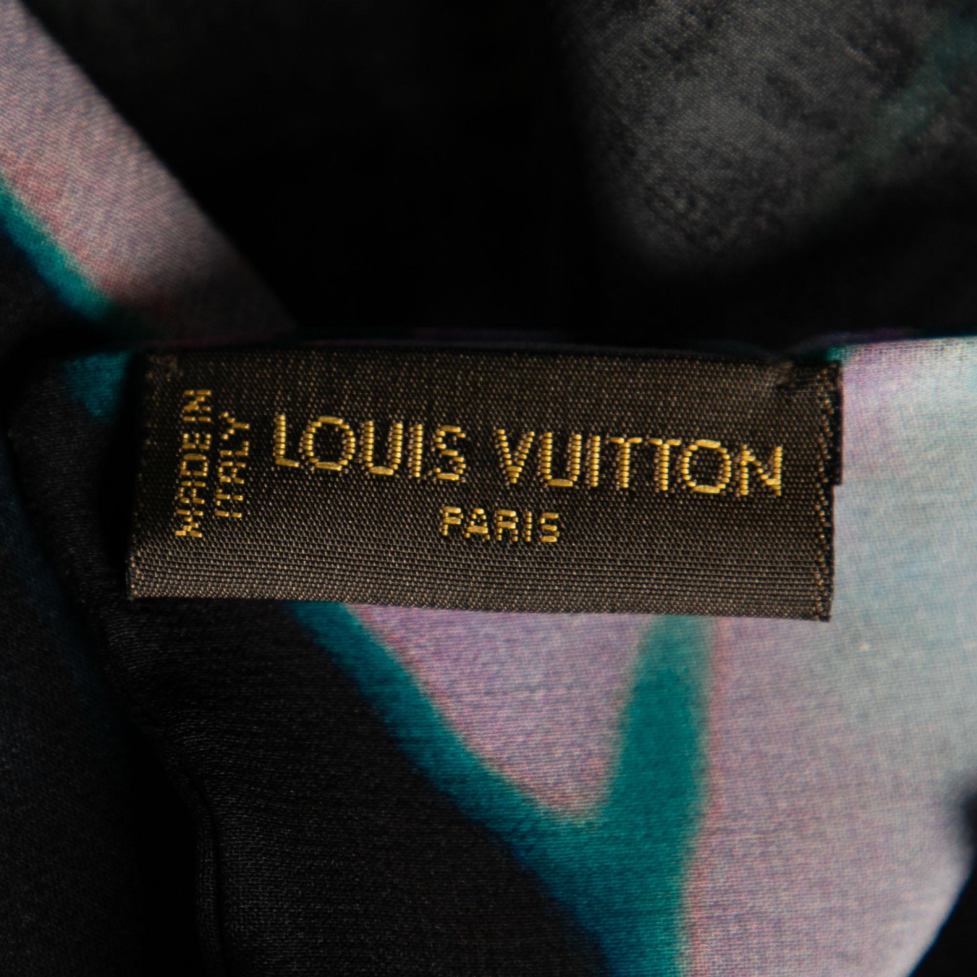 louis vuitton multicolor silk scarf