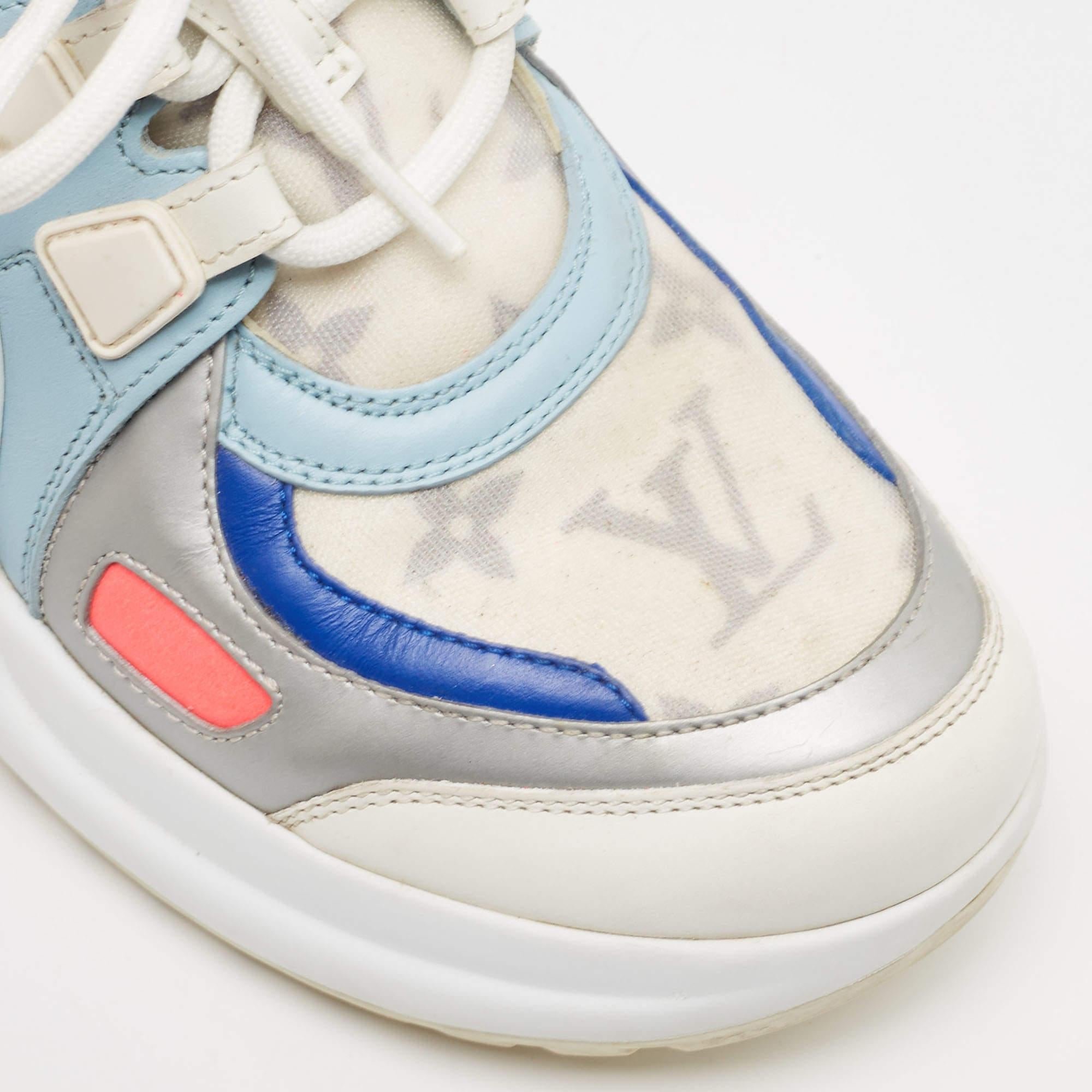 Louis Vuitton Multicolor Leather and Mesh Archlight Sneakers Size 36 For Sale 5