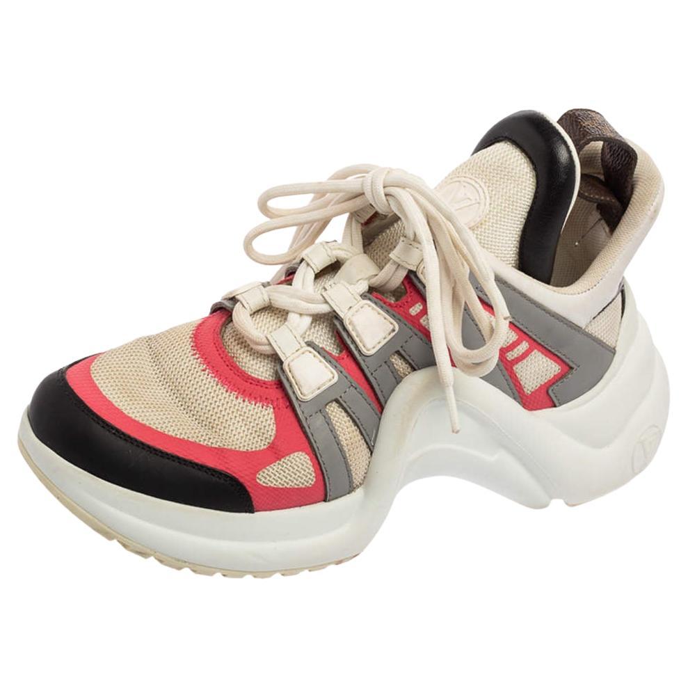Louis Vuitton Multicolor Leather And Mesh Archlight Sneakers Size 36.5 For Sale