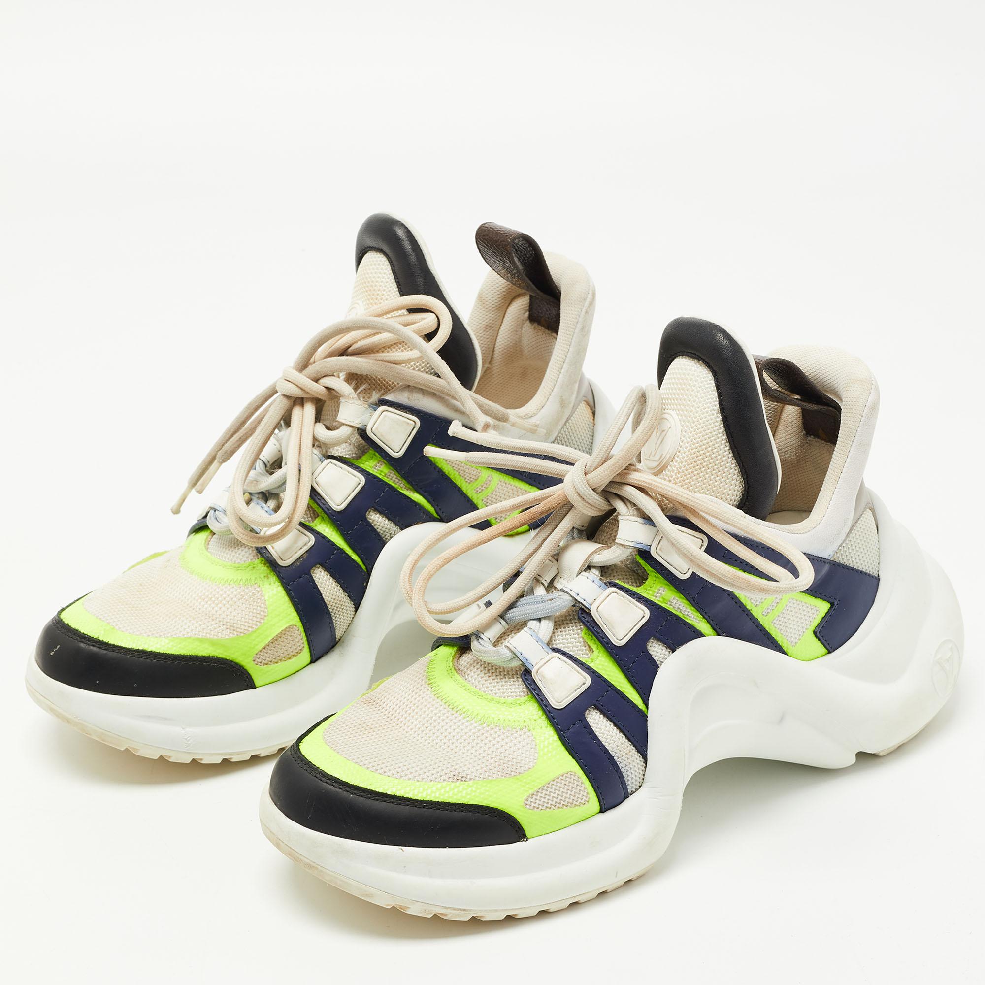 Louis Vuitton Khaki Green Mat Rubber Archlight Sneaker Boot Size