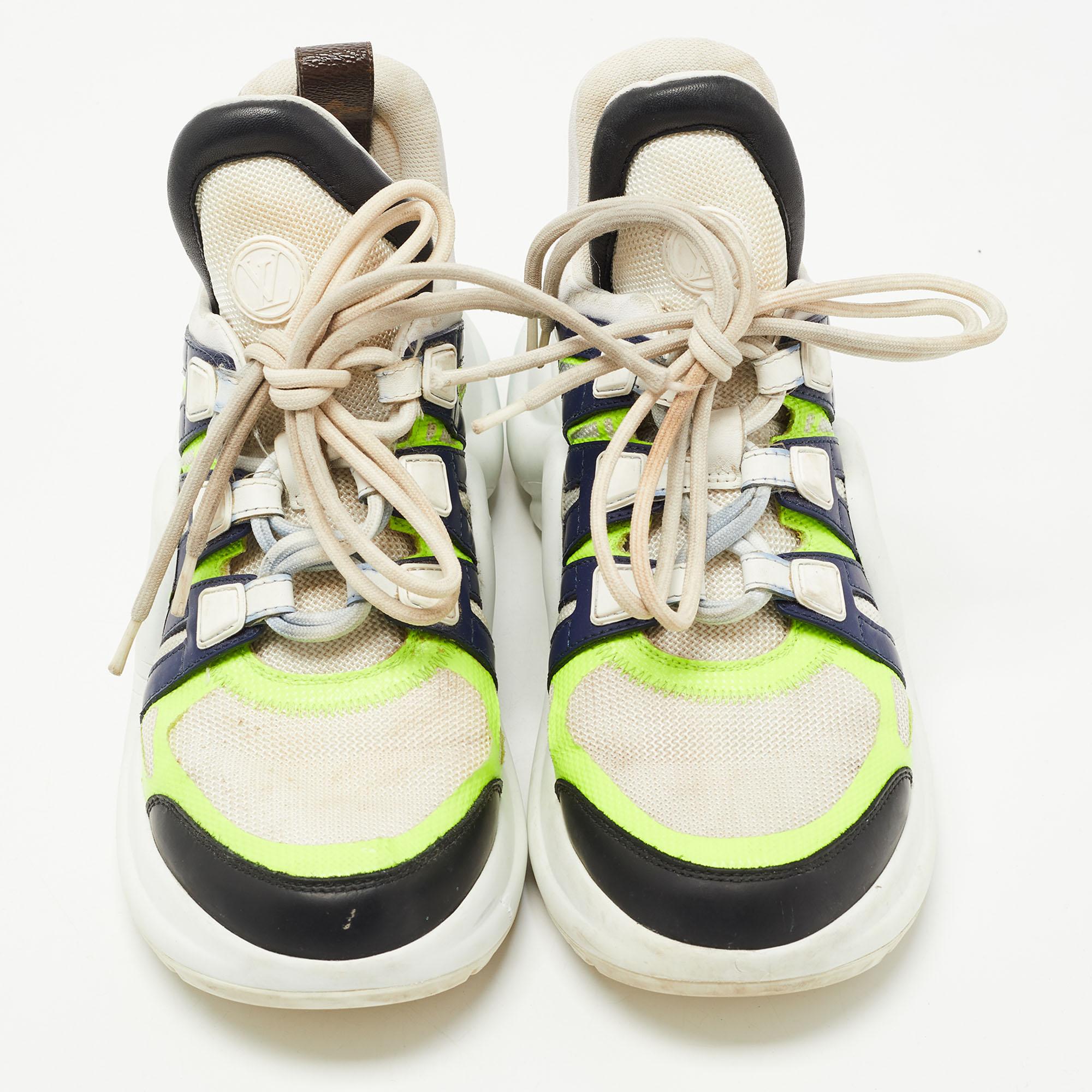 Louis Vuitton Multicolor Leather Archlight Sneakers Size 37.5 5
