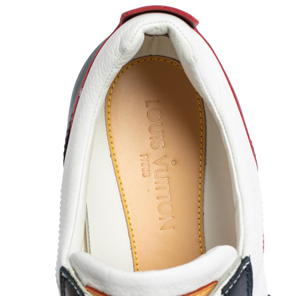 Louis Vuitton Multicolor Leather Lace Up Low Top Sneakers Size 44 In New Condition In Dubai, Al Qouz 2