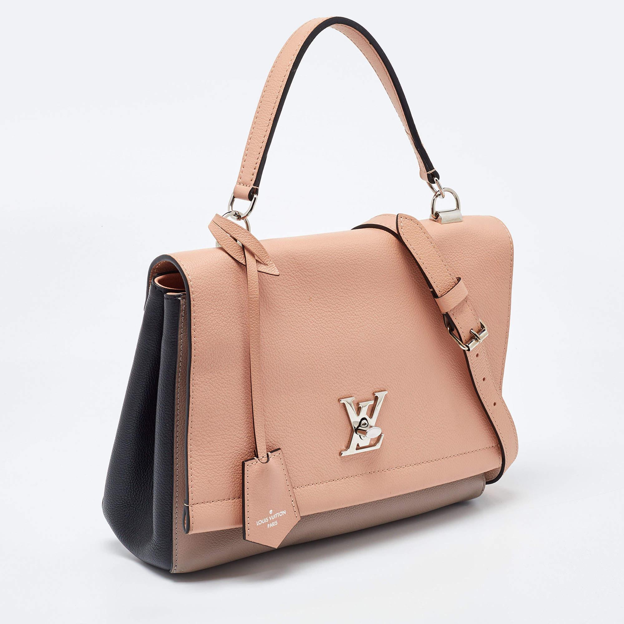 Beige Louis Vuitton Multicolor Leather Lockme II Bag For Sale