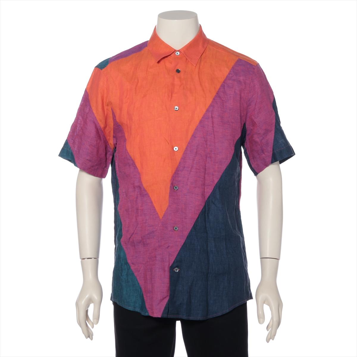 The Louis Vuitton Multicolor Polo is a vibrant and stylish addition to any wardrobe. Crafted from high-quality cotton, the polo shirt features a striking multicolor design that combines shades of orange, violet, and navy blue in an eye-catching