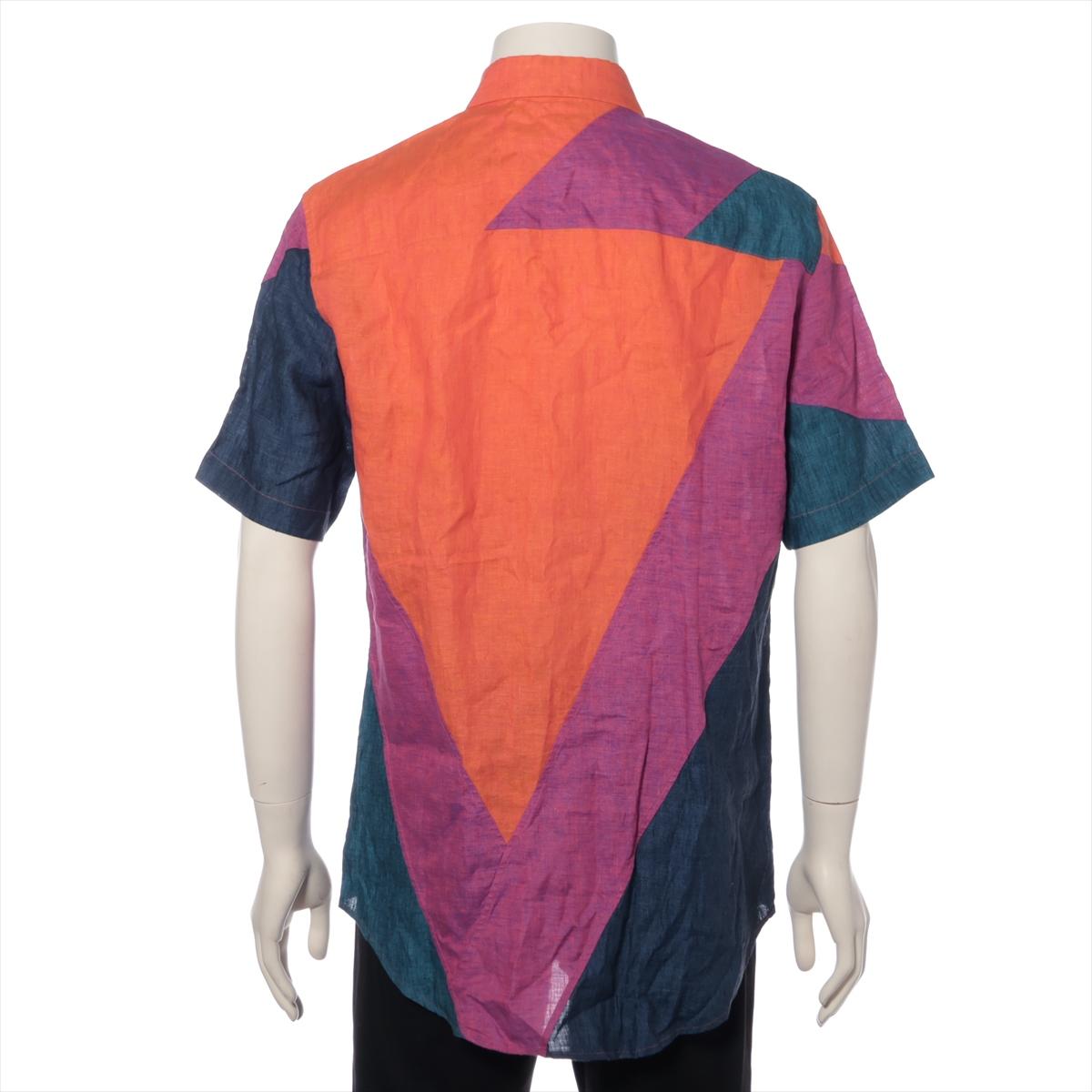 Pink Louis Vuitton Multicolor Linen Top Men’s For Sale