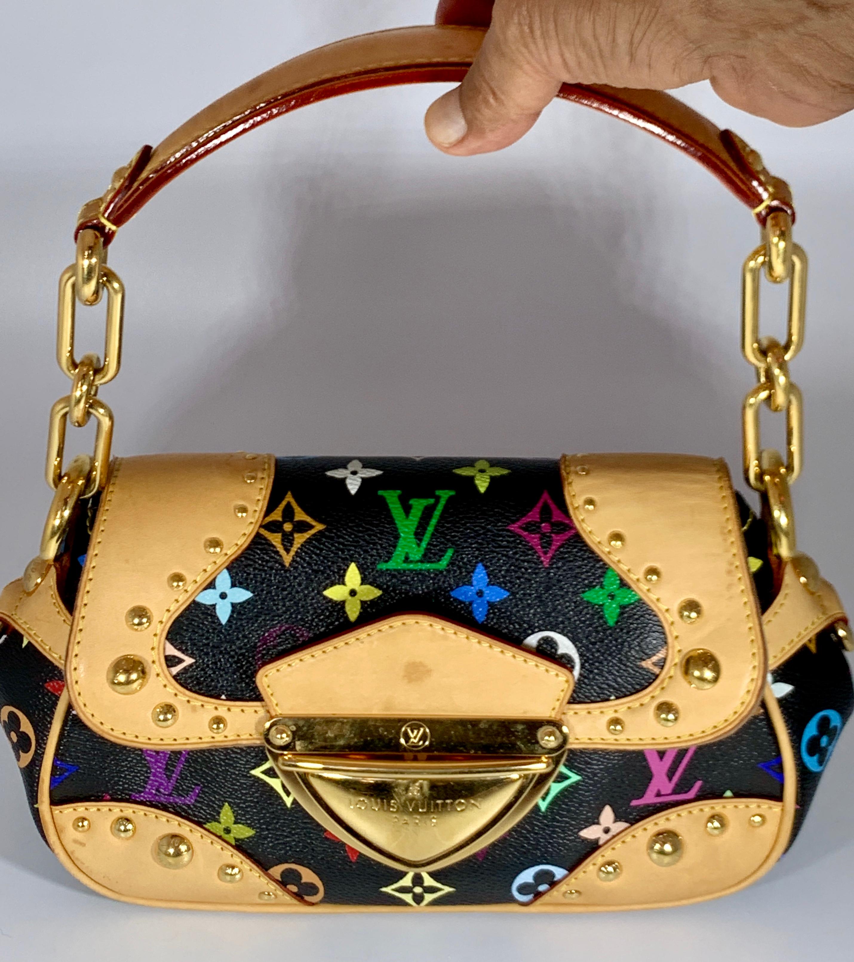 Women's LOUIS VUITTON  Multicolor  Marilyn Black Monogram Hand Bag , Limited Edition