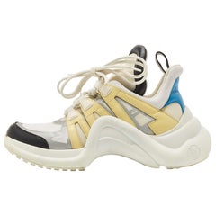 Louis Vuitton Multicolor Mesh and Leather Archlight Low Top Sneakers Size 40.5