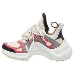Louis Vuitton Multicolor Mesh and Leather Archlight Sneakers Size 38