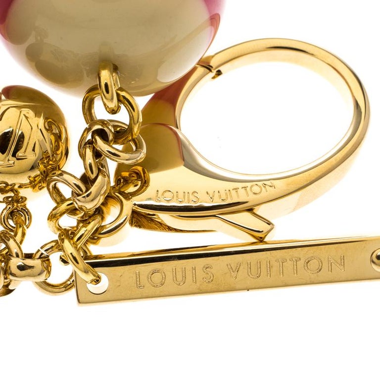 Louis Vuitton Multicolor Mini Lin Croisette Key Holder / Bag Charm For Sale at 1stdibs