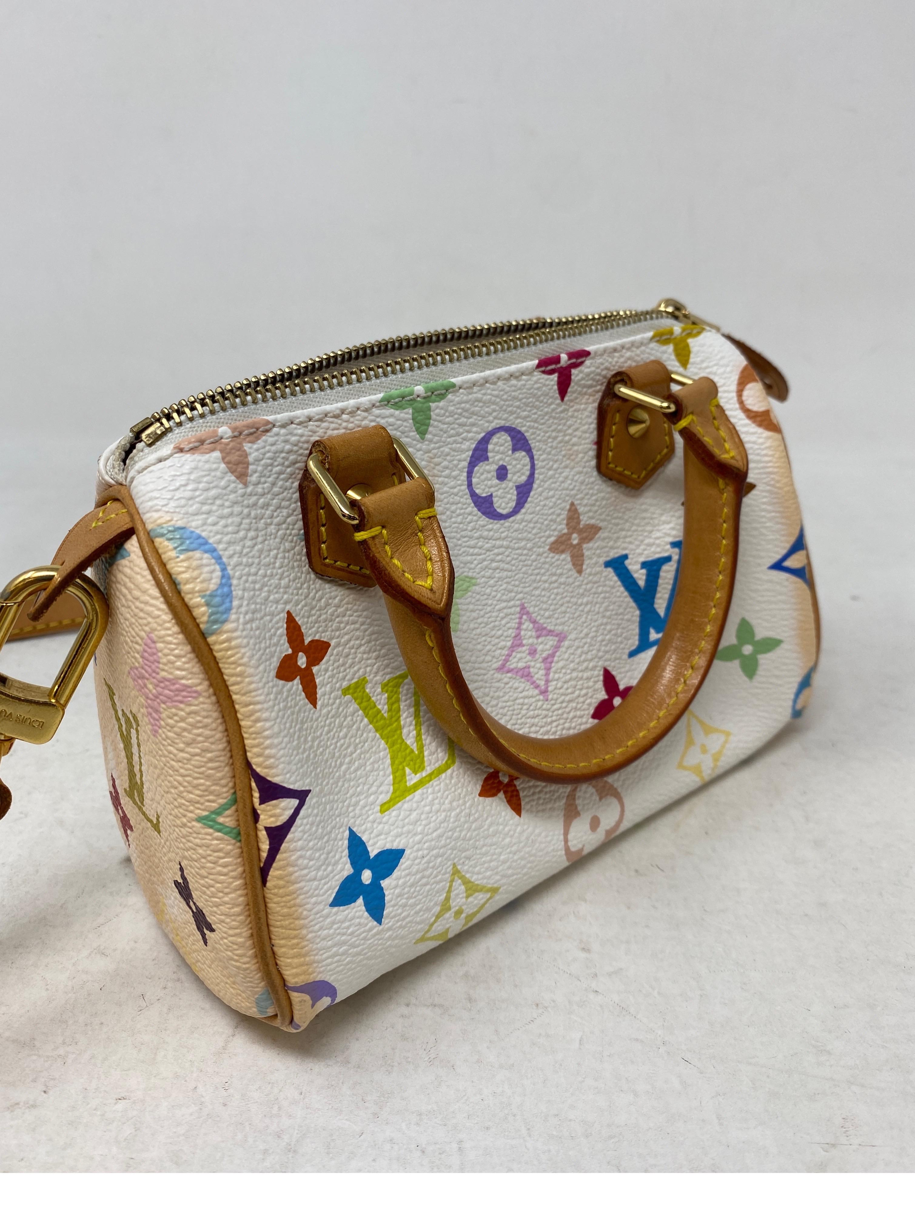 Louis Vuitton Multicolor Mini Speedy Bag In Good Condition In Athens, GA