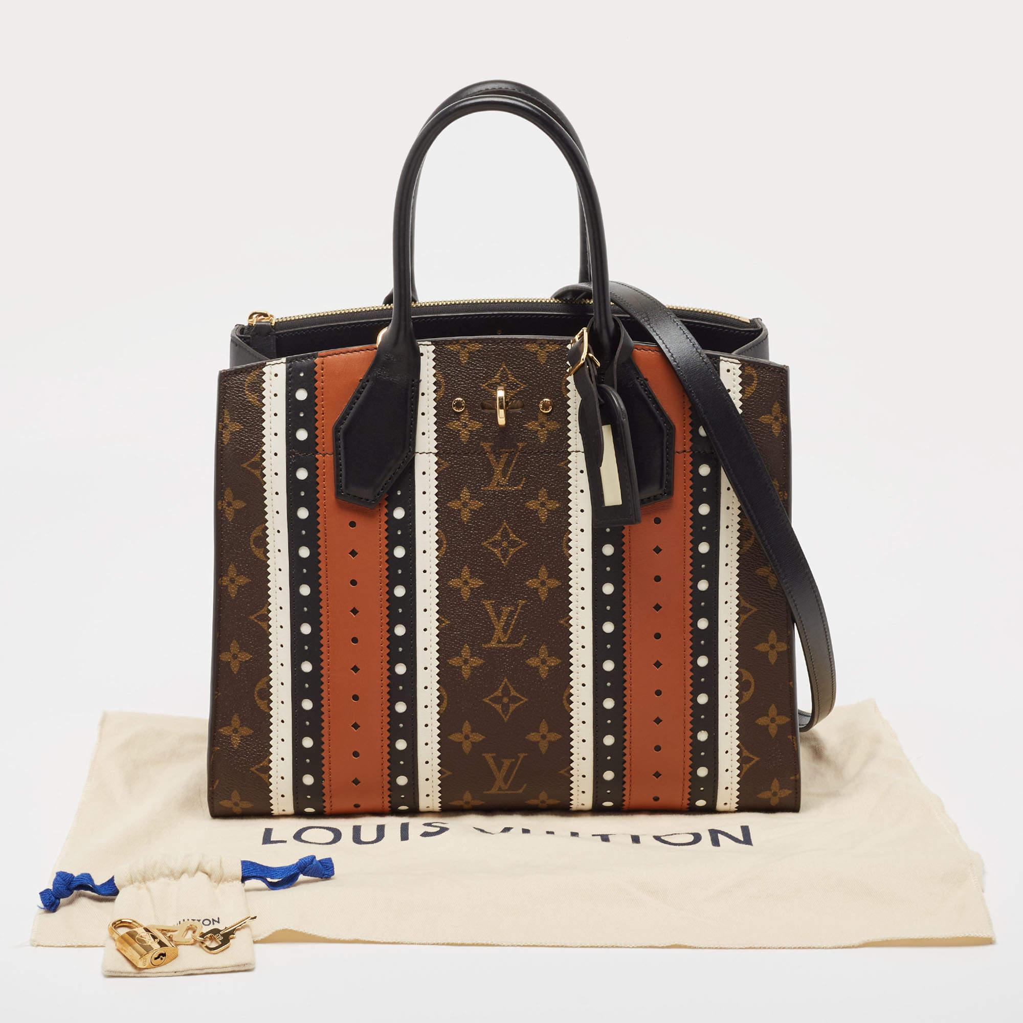Louis Vuitton Multicolor/Monogram Canvas and Brogues Leather City Steamer MM Bag 7