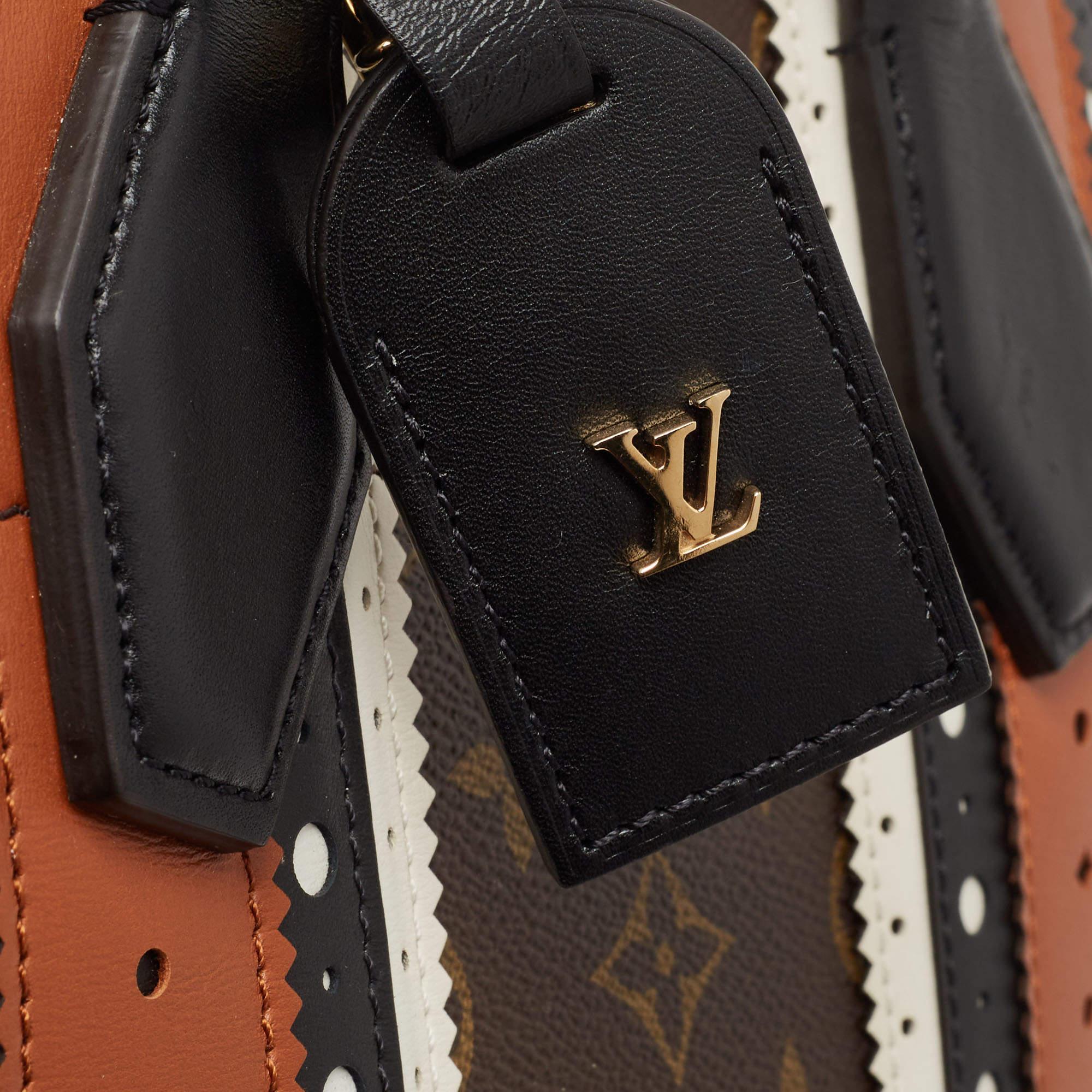 Black Louis Vuitton Multicolor/Monogram Canvas and Brogues Leather City Steamer MM Bag