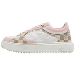 Louis Vuitton Multicolor Monogram Canvas and Leather Time Out Sneakers Size 38.5