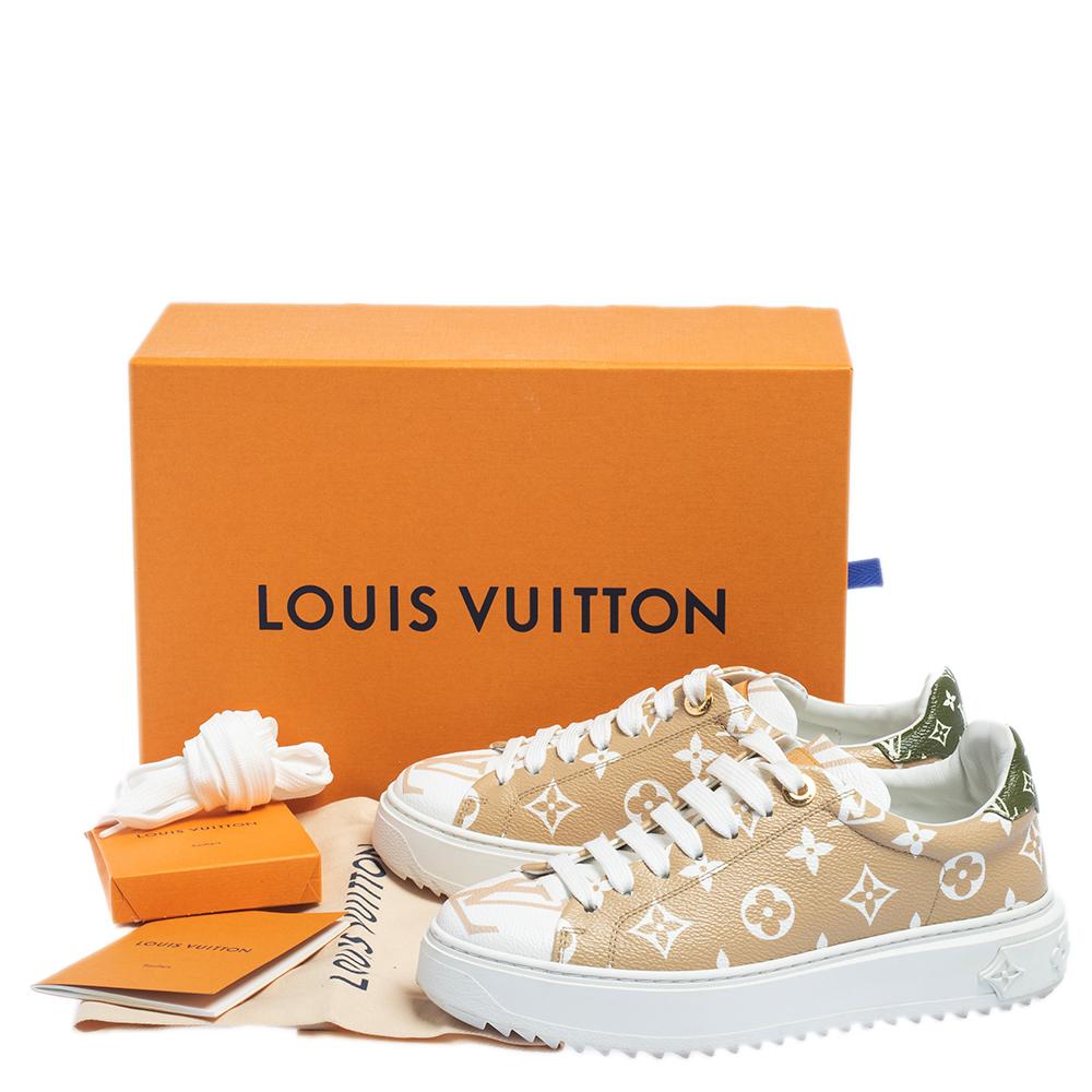 Women's Louis Vuitton Multicolor Monogram Canvas Giant Time Out Sneakers Size 36