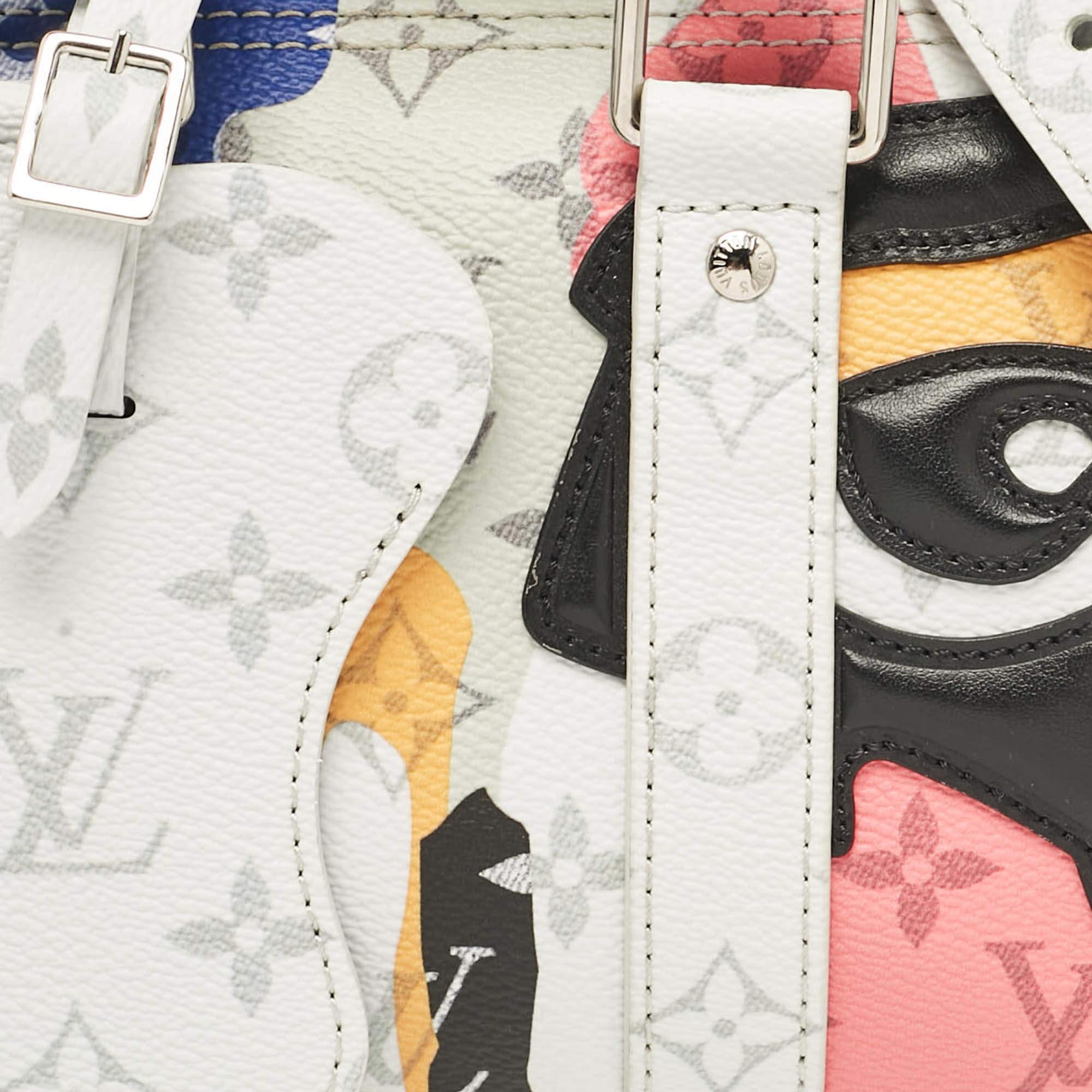 Men's Louis Vuitton Multicolor Monogram Canvas Keepall Bandoulière 25 Bag For Sale